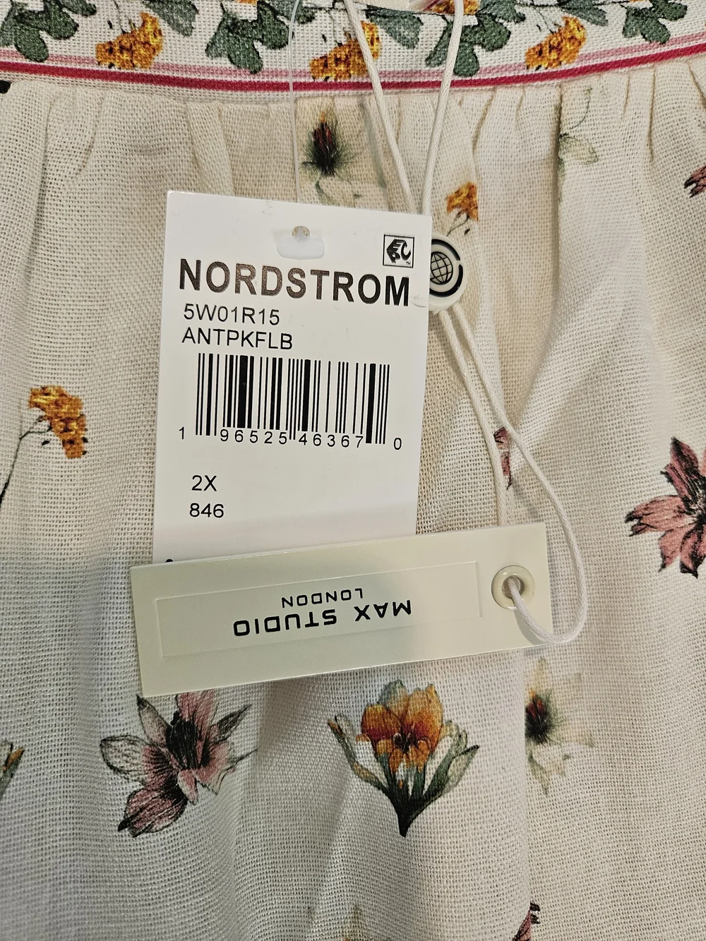 NWT Max Studio Floral Midi Skirt Plus Size 2X Cottagecore Feminine Bohemian - Picture 5 of 10